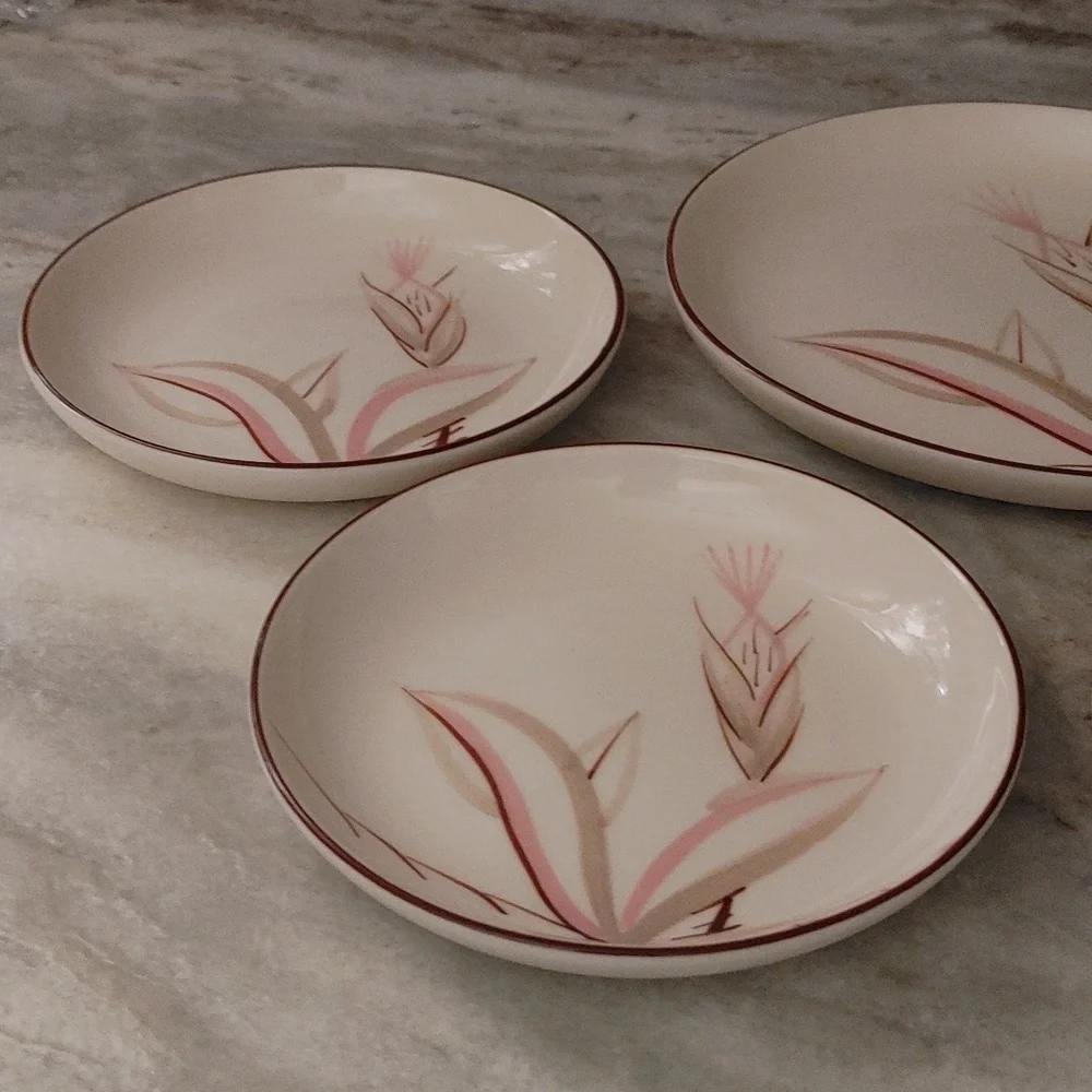 5 MCM Winfield Pink Dragon Flower Dishes